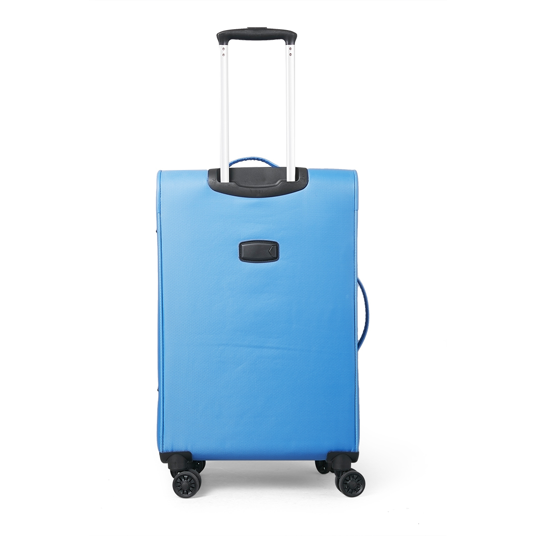   Conwwod SureLite 3pc 8 Wheels Soft Trolley Suitcase Skyblue