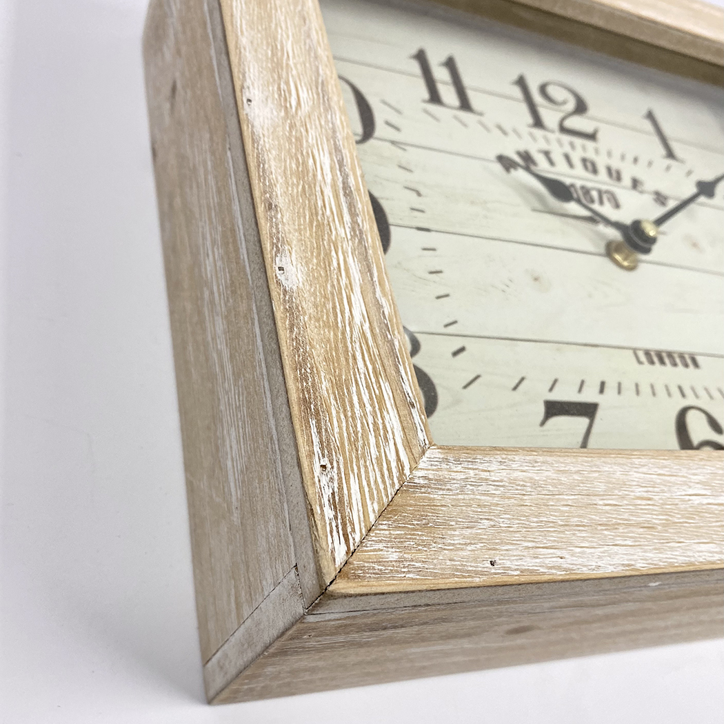   Classical Wooden Square Table Clock 30cm