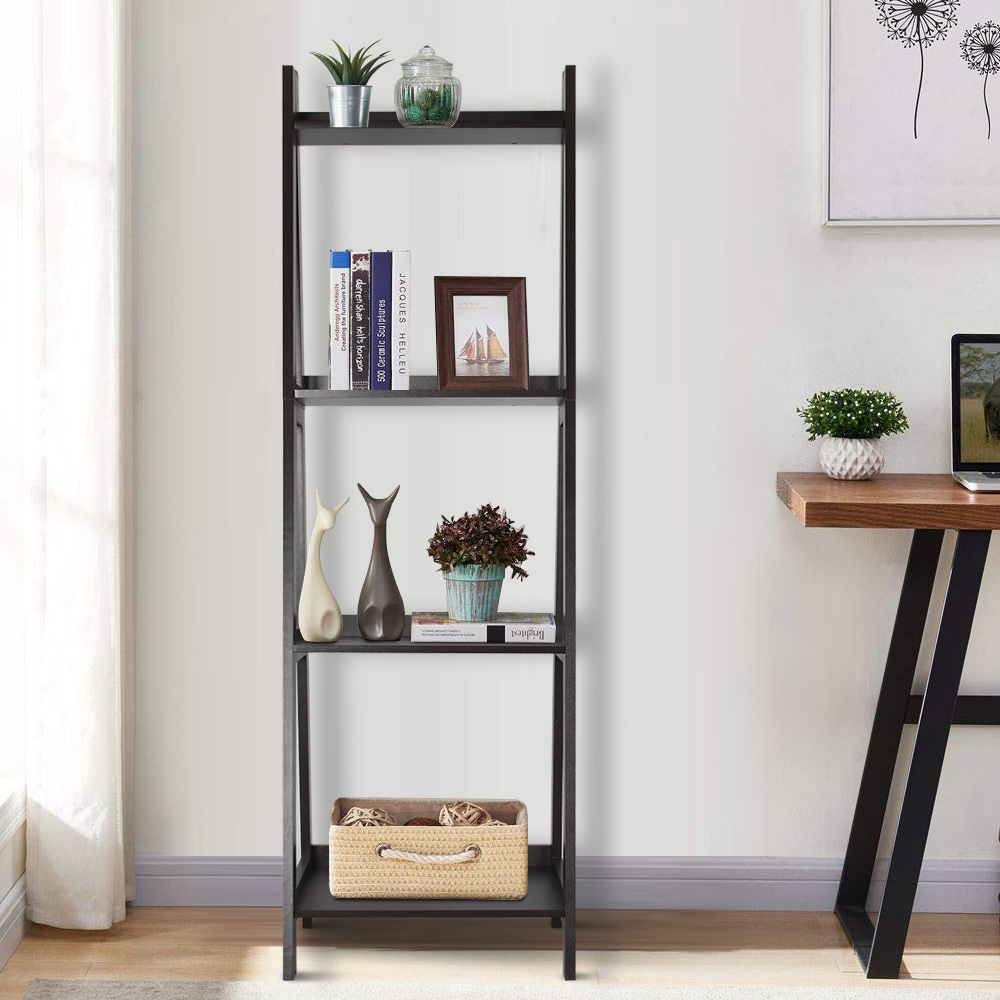   Hawaii 4 Tier Display Ladder Shelf Rack Brown