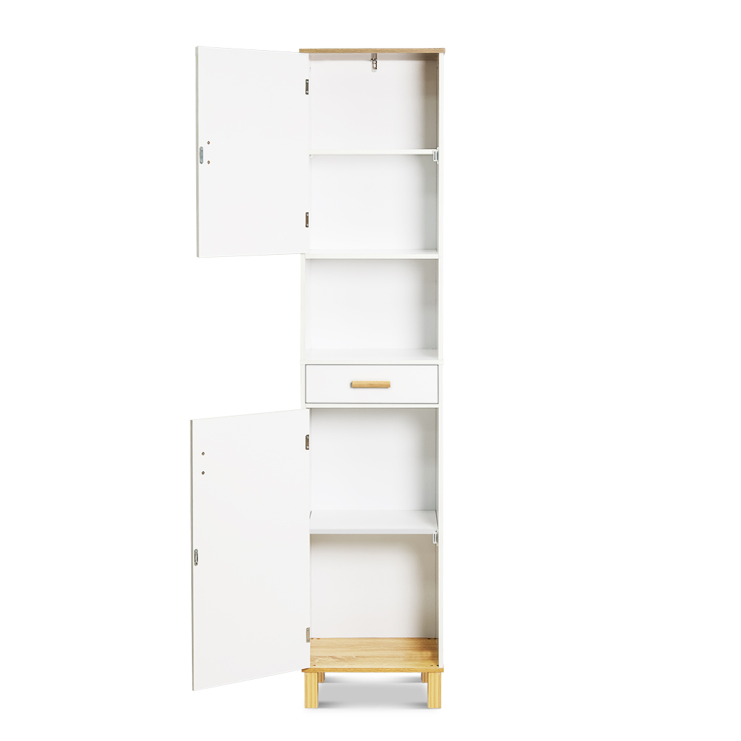   Maui Tall Bathroom Storage Cabinet White