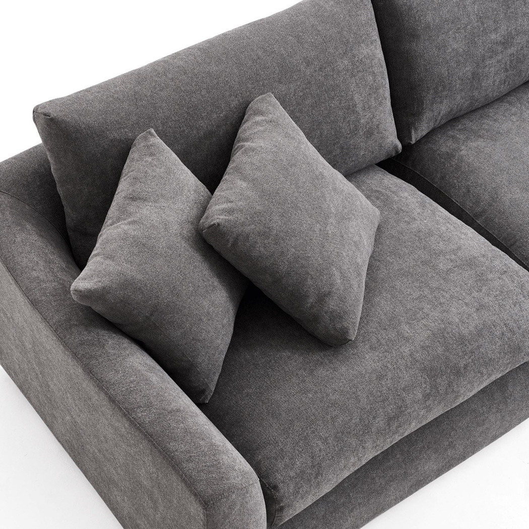   Harmony 3 Seater Fabric Sofa Grey