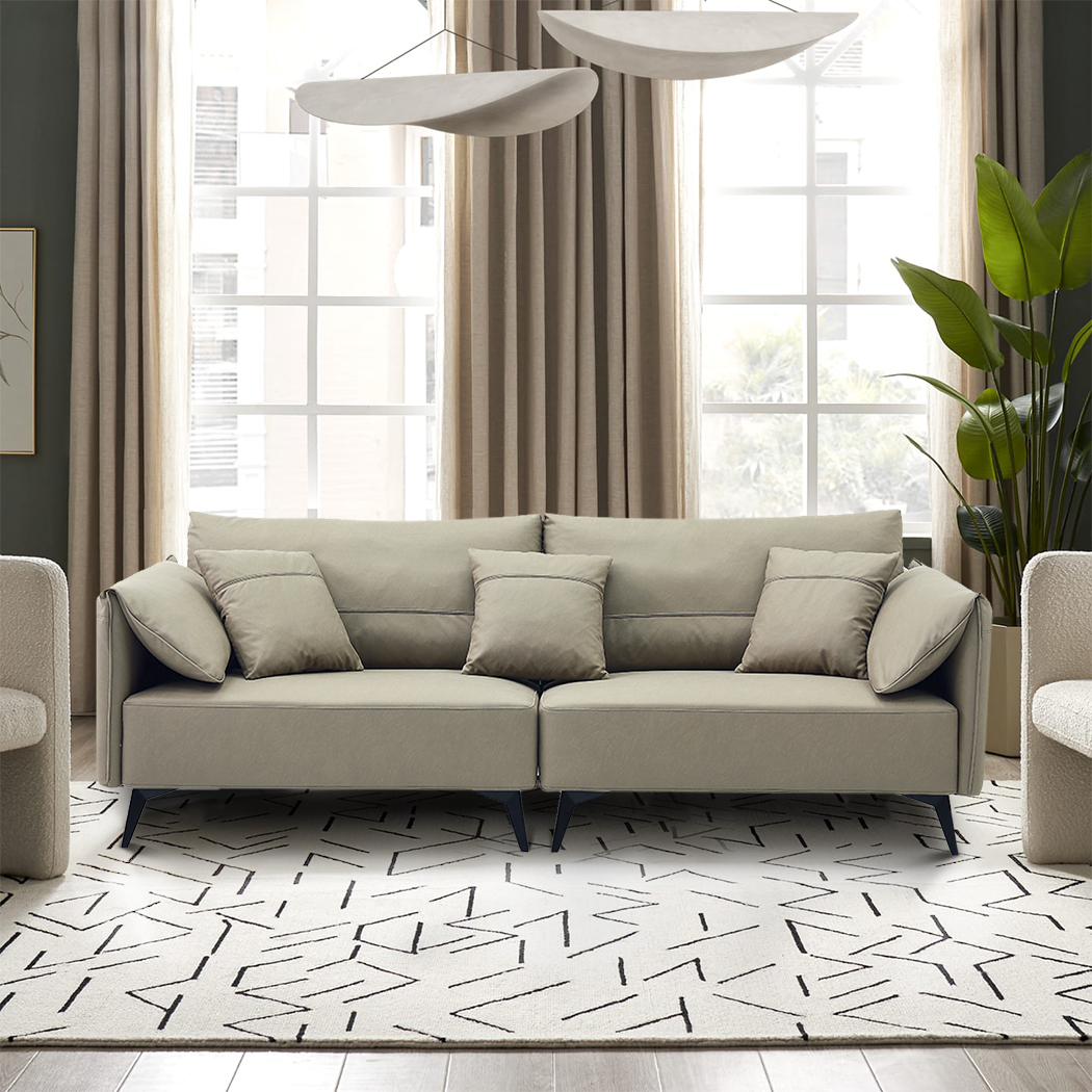   Lucas 3 Seater Sofa Camel