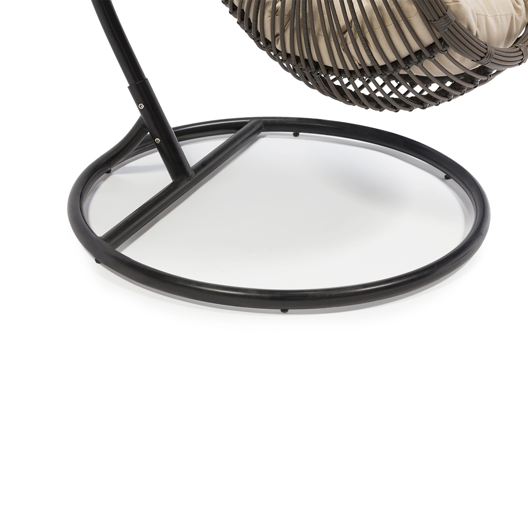   Arcon Outdoor PE Rattan Hanging Egg Swing Chair Brown