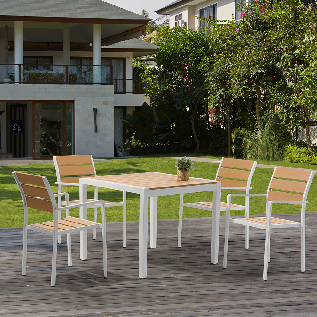   Acacia 4 Seater Outdoor Dining Table Set Natural