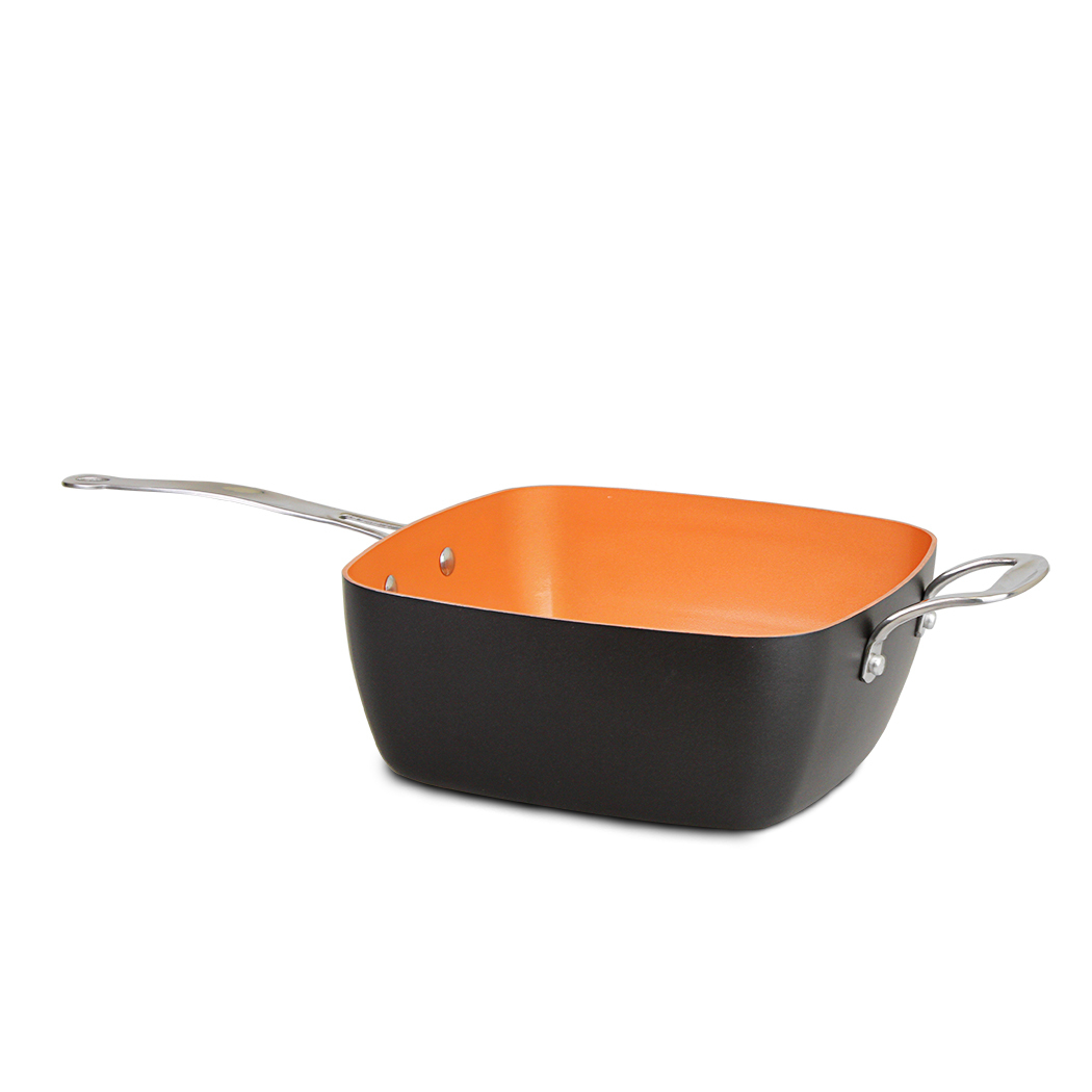   Kupferberg 4pcs Non-stick Frypan with Lid Ceramic Copper Coating