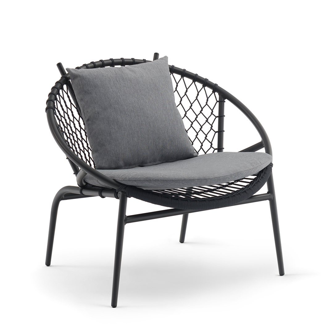   Hilda 2 Seater PE Rattan Outdoor Lounge Set Coffee Table & Chairs