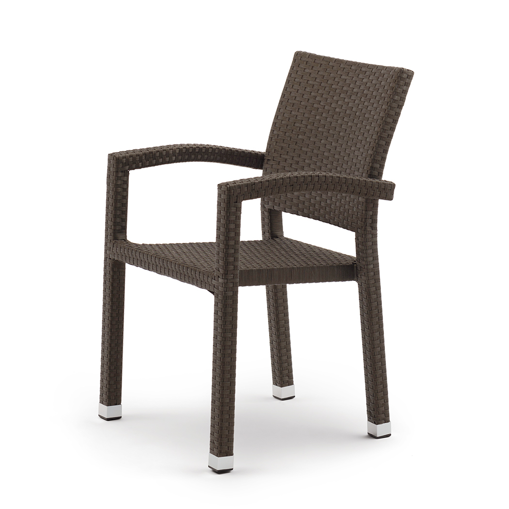   Bruno 4 Seater Outdoor Wicker Dining Table Set Brown