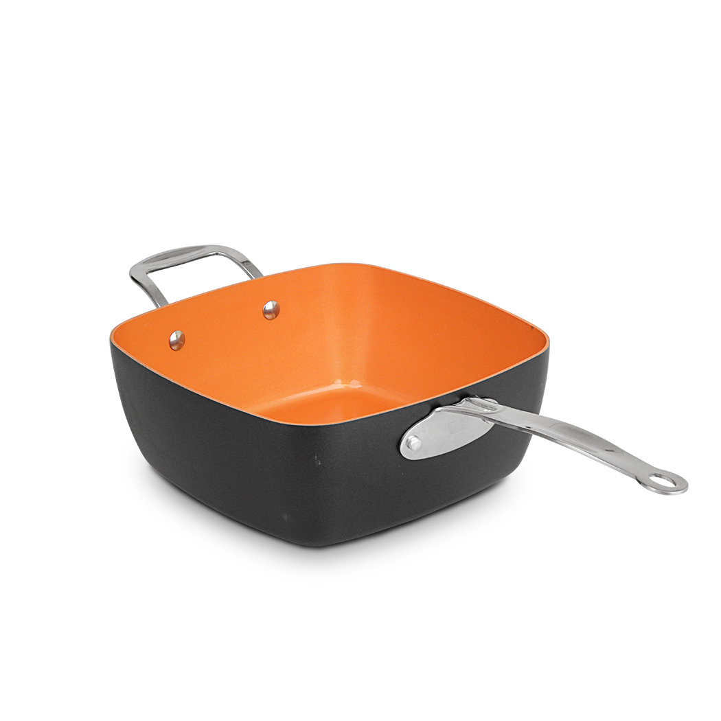   Kupferberg 4pcs Non-stick Frypan with Lid Ceramic Copper Coating