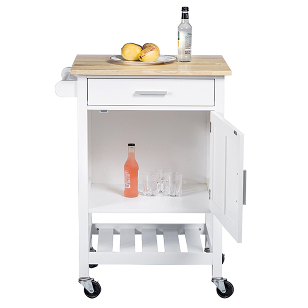   Denver Kitchen Trolley 1 Drawer 1 Door White