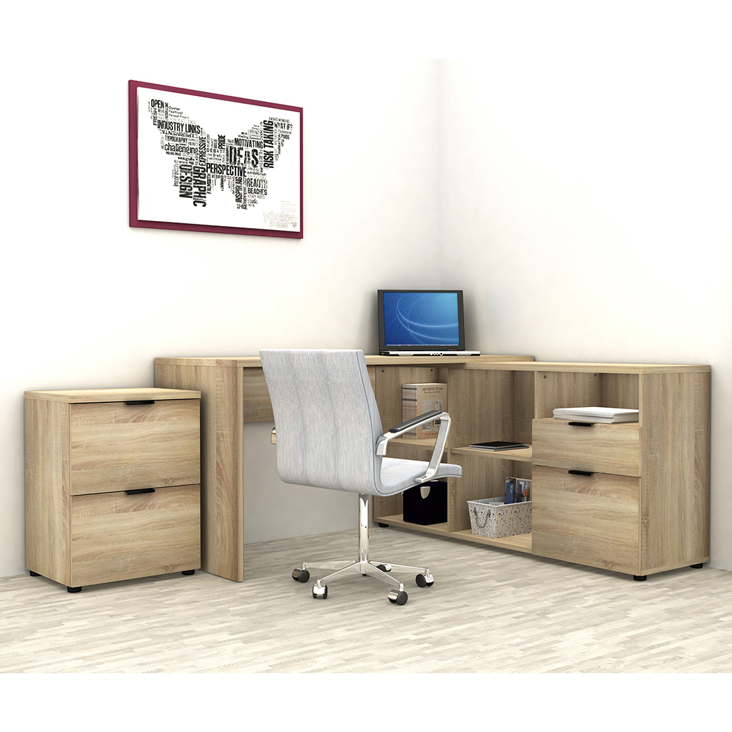   Rico 2 Drawer Filing Cabinet Light Sonoma Oak