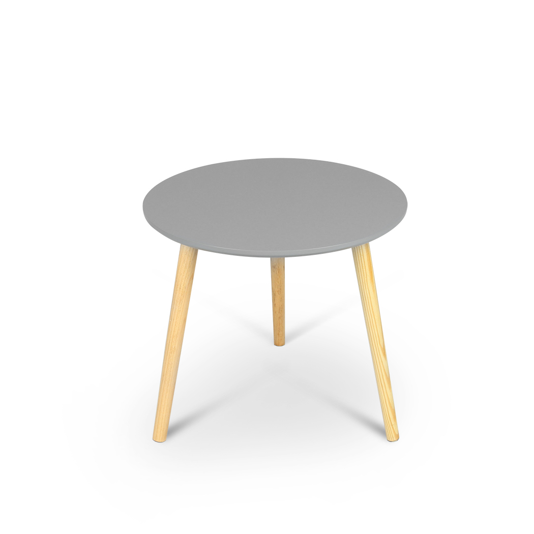 Aura Round Wood Coffee Table Grey 