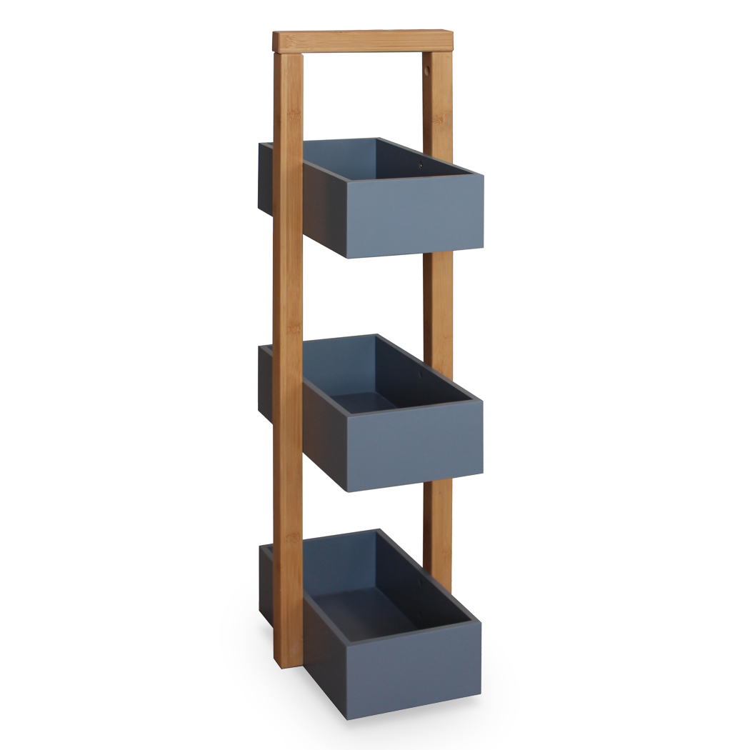 Hilka 3 Tier Shelving Unit Grey