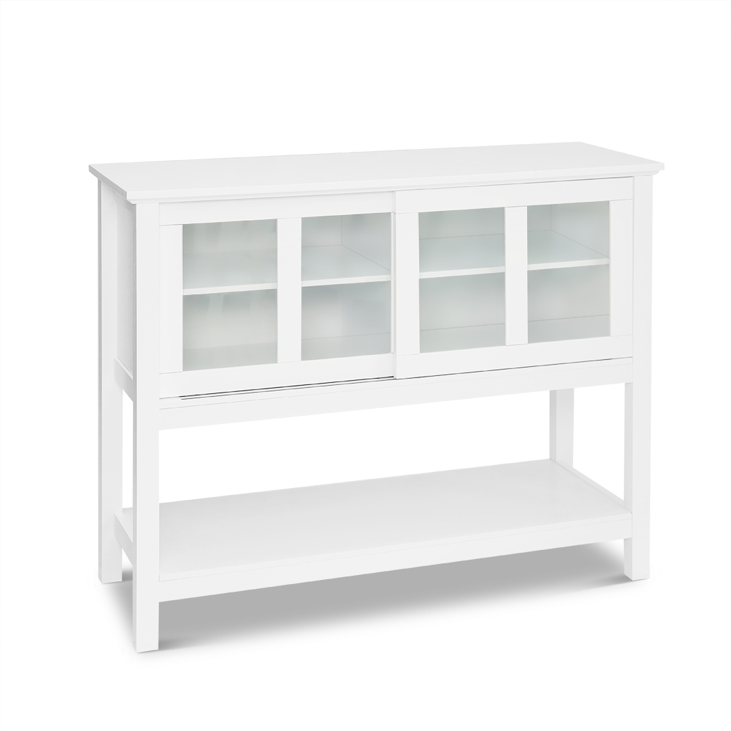 Mission Buffet Sideboard with Sliding Glass Doors
