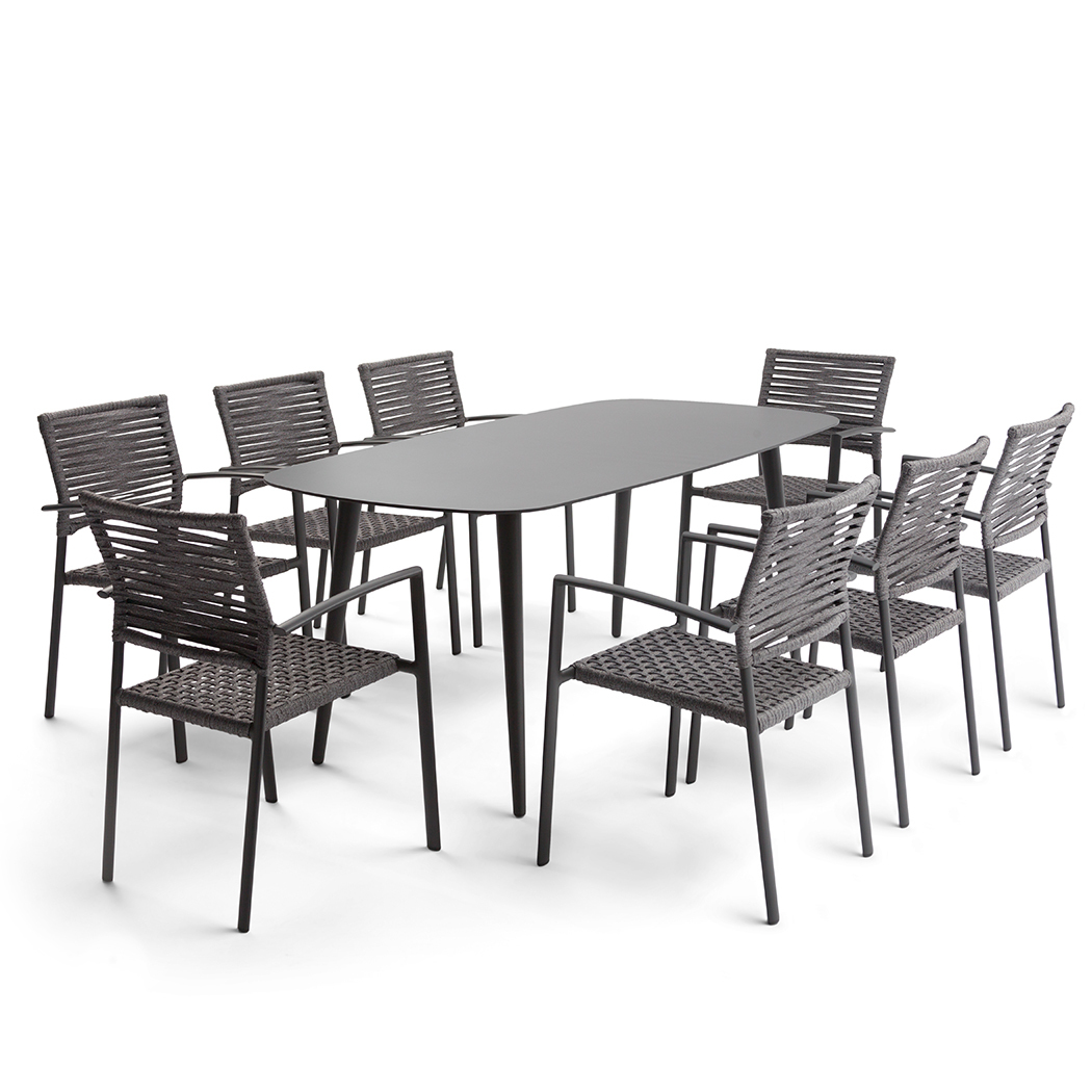 Manado 8 Seater Outdoor Dining Table Set  