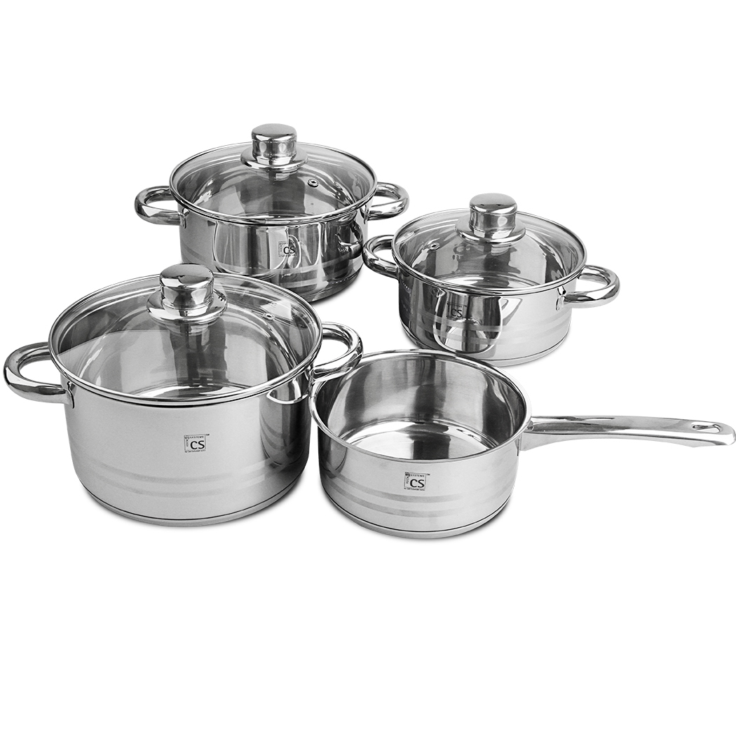 BELM 7pcs Stainless Steel Cookware Set