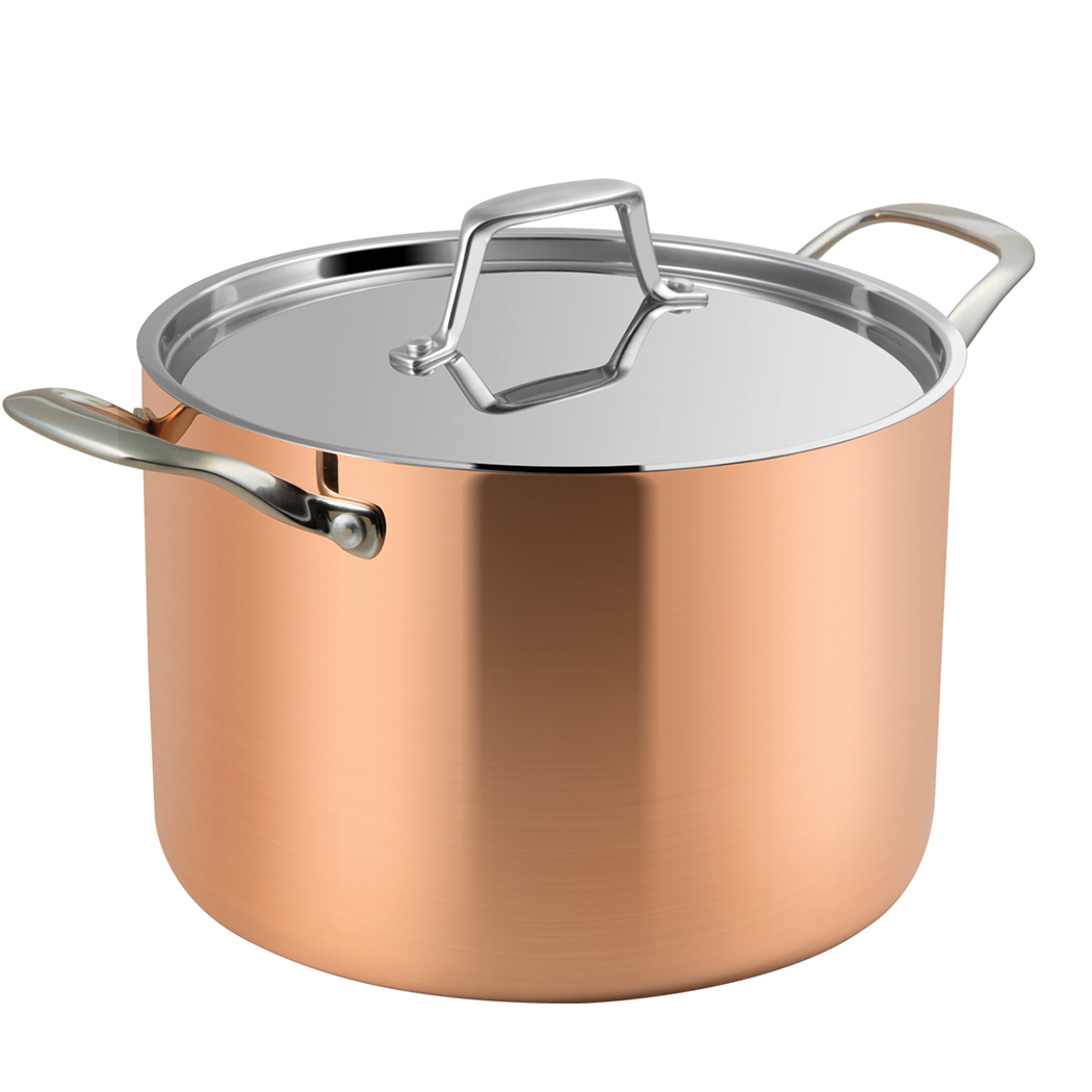 LASSANi Tri-ply Copper Stock Pot 24cm