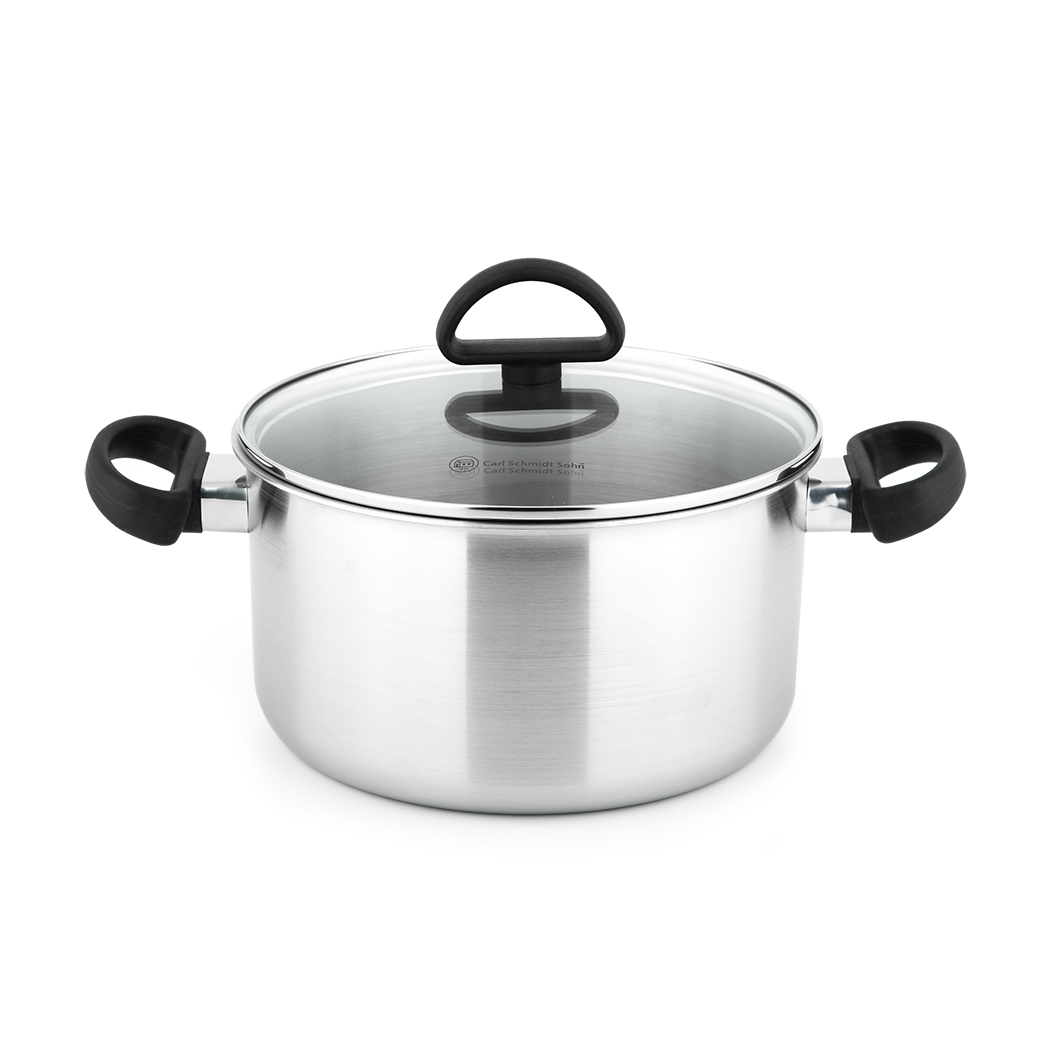 Riesa Tri-ply Stainless Steel Non-stick Casserole with Lid 24cm