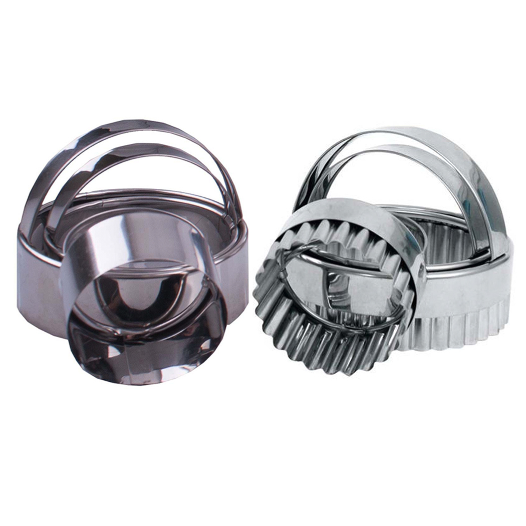 Appetito 6pc Stainless Steel Scone Cutters with Handle