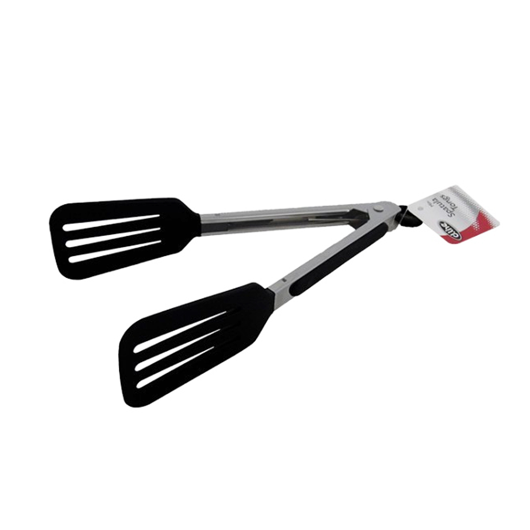 Appetito Mini Nylon Spatula Tongs 18cm Black