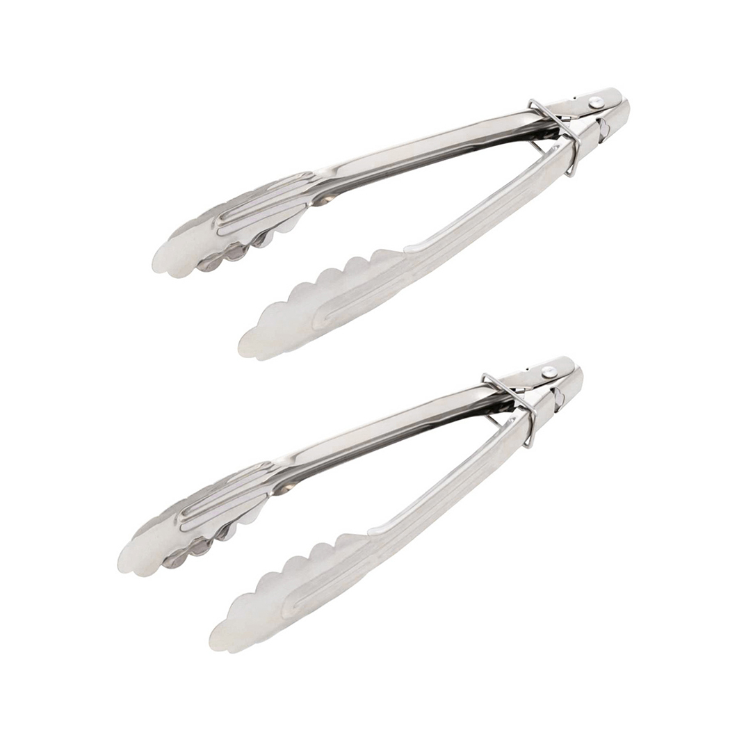 Appetito Set of 2 Stainless Steel Mini Tongs 18cm 