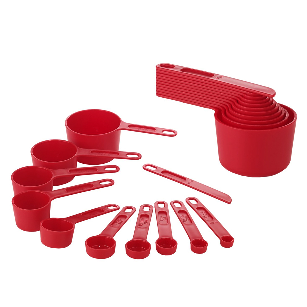 Edge Design 11pcs Measuring Spoon Set Red