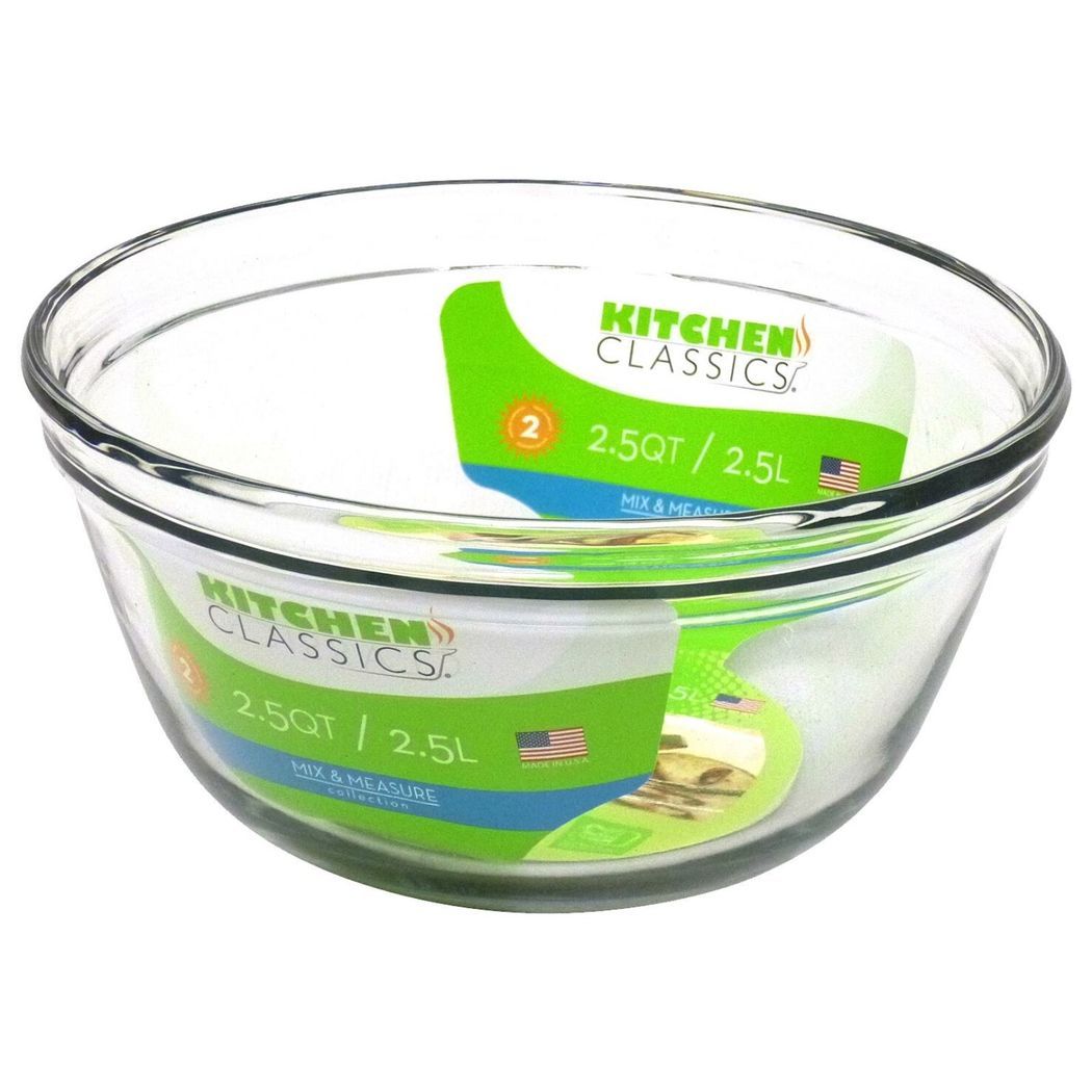 Kitchen Classics 2.5 Liter Glass Mixing Bowl