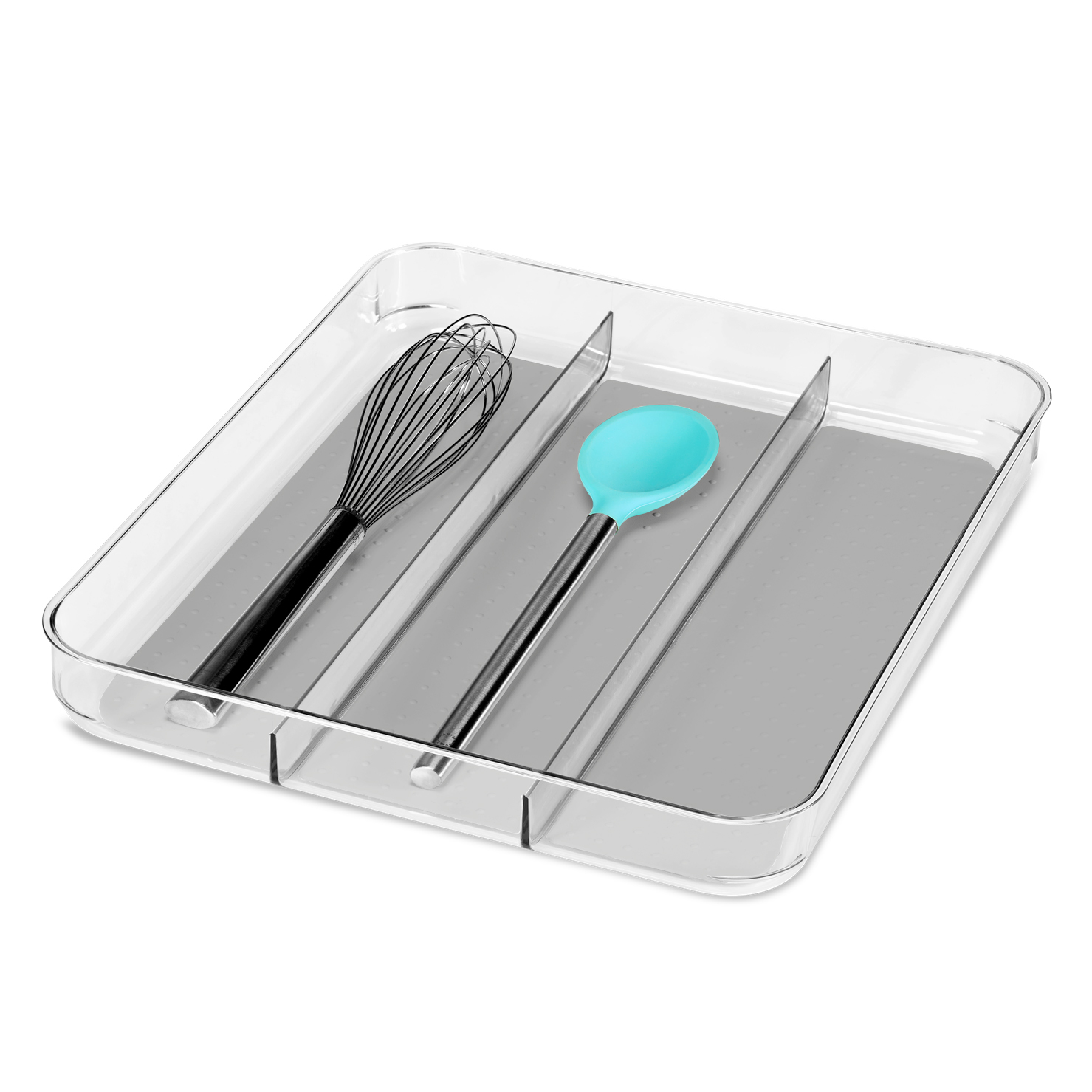 Clear Soft Grip Utensil Tray 