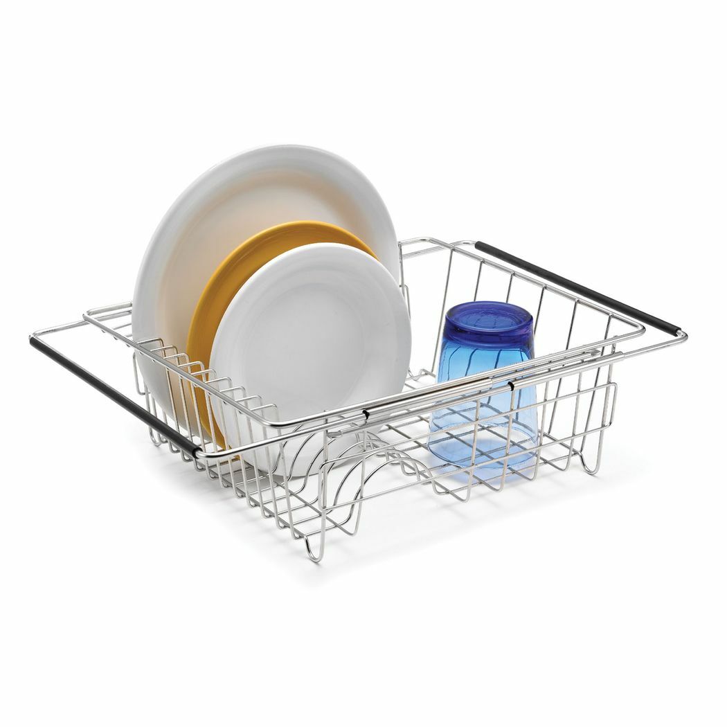 Polder Stainless Steel Expandable In-Sink Dish Rack 35 x 30 x 12.7cm 
