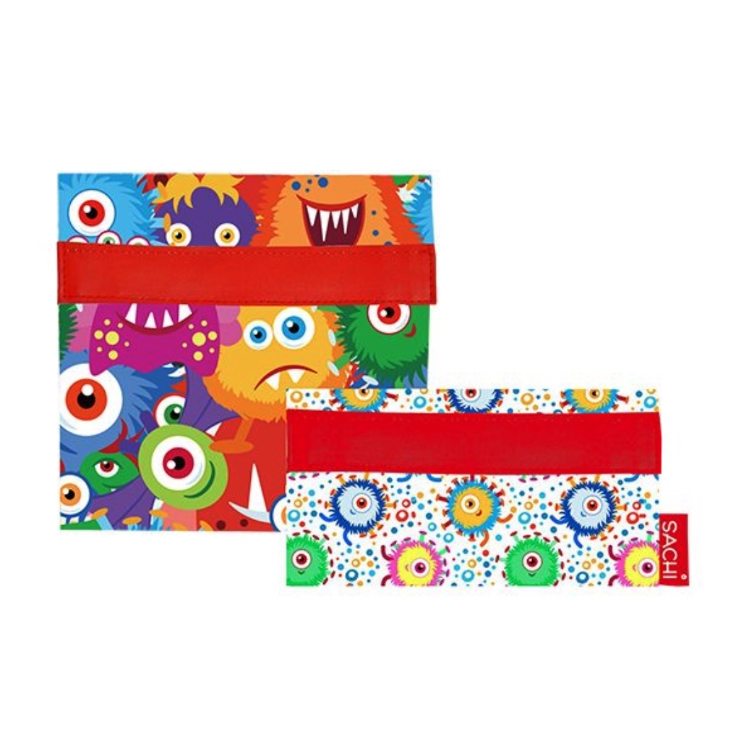 Sachi Set of 2 Lunch Pockets Monsters
