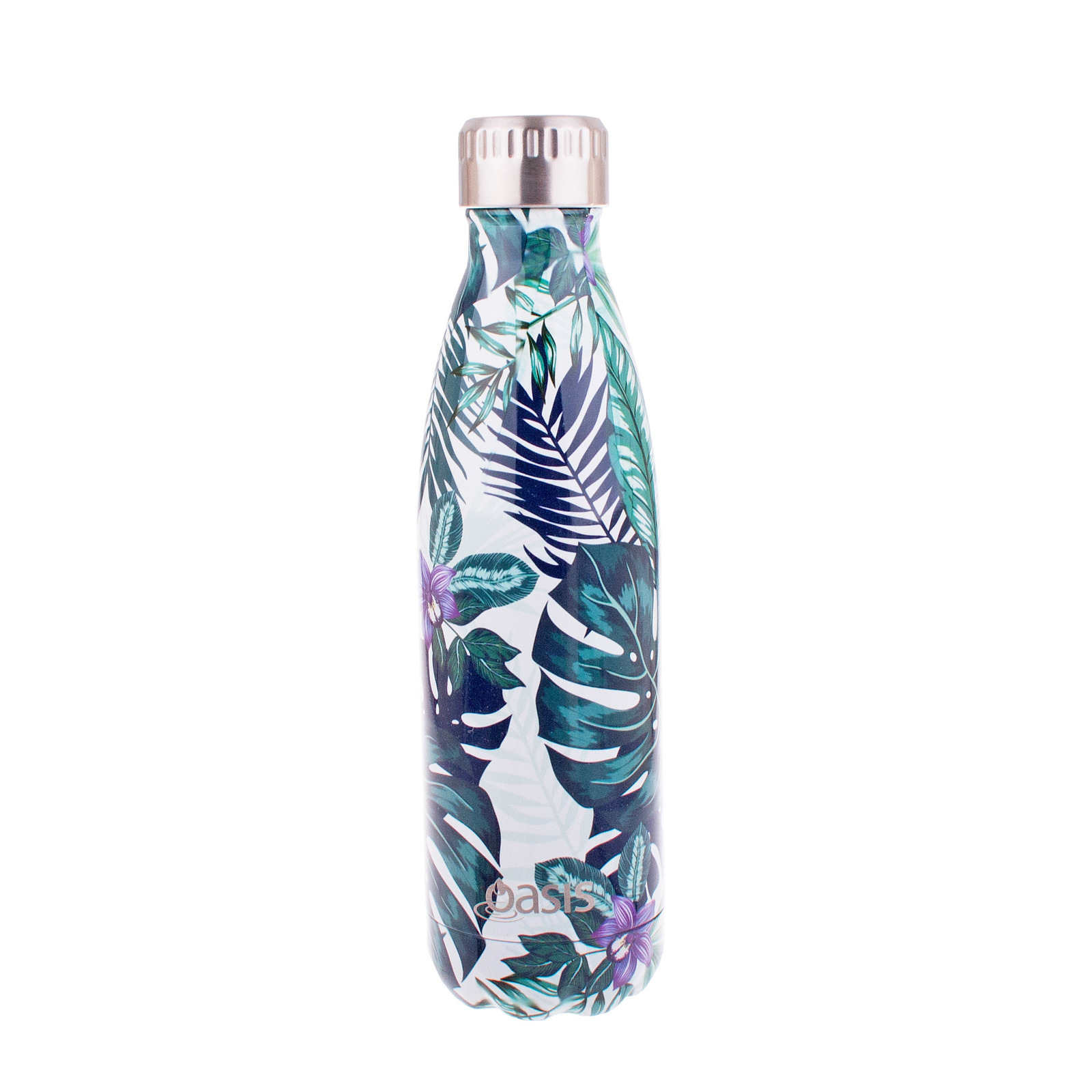 Oasis 500ml Stainless Steel Double Wall  Insulated  Drink Bottle Tropical Paradise