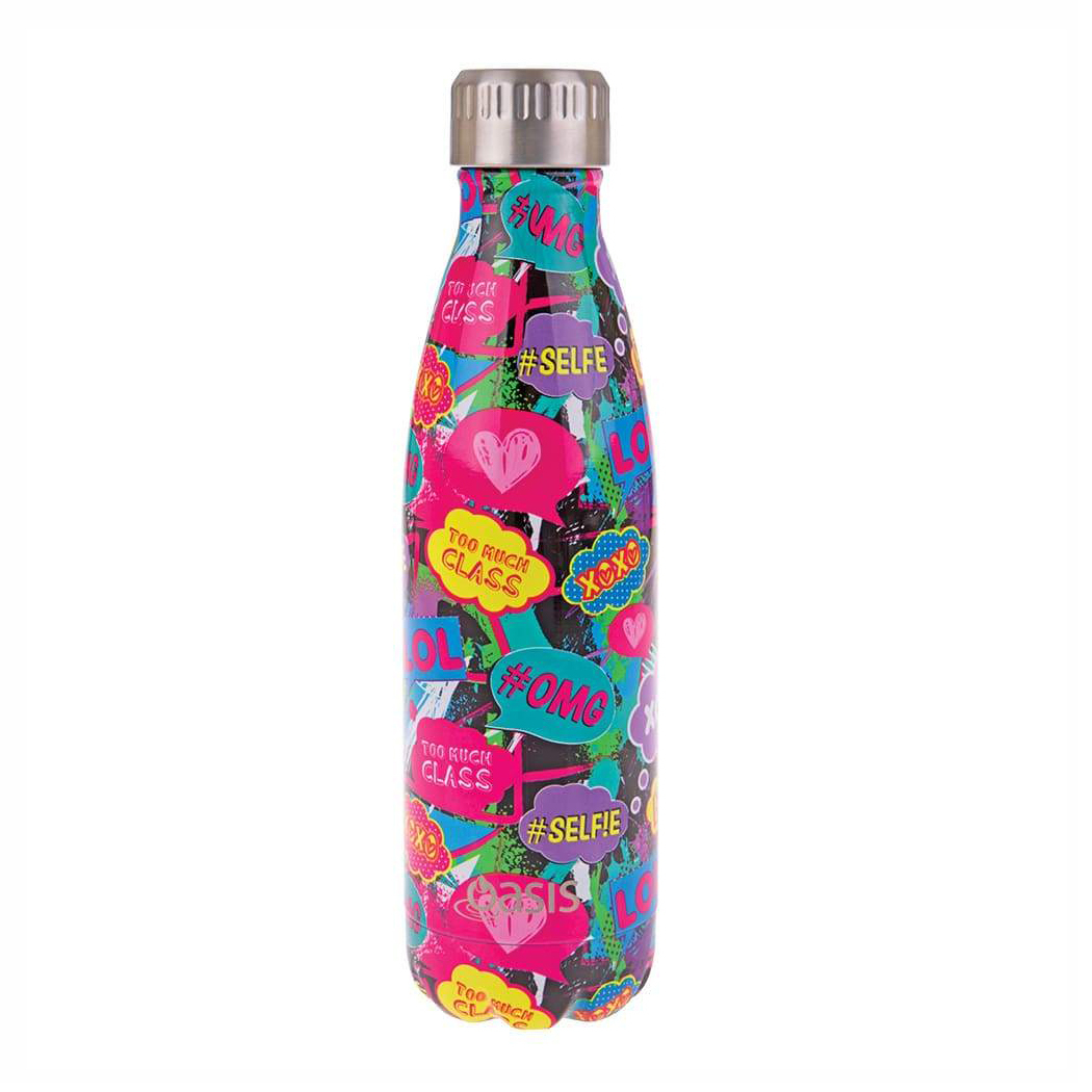 Oasis 500ml Stainless Steel Double Wall Insulated Drink Bottle Youth Culture