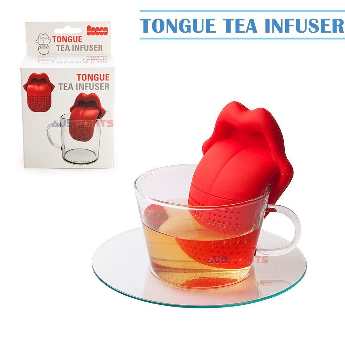 Silicone Red Tongue Tea Infuser Red Filter Strainer Hanging Drink 