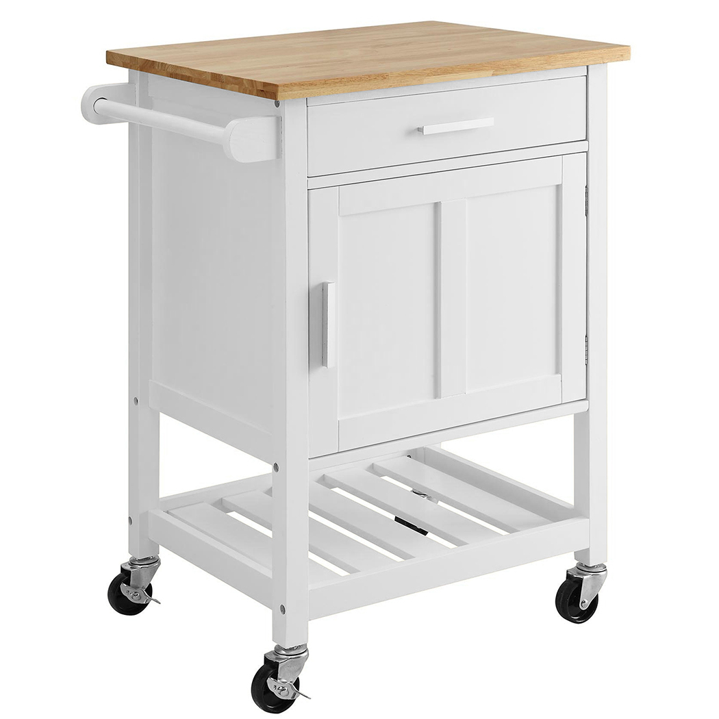 Denver Kitchen Trolley 1 Drawer 1 Door White