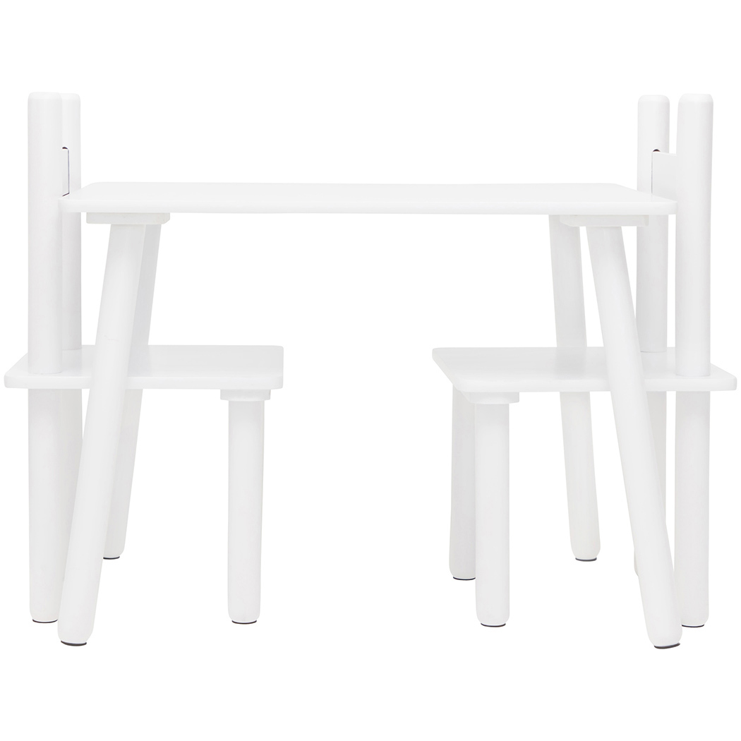 Kids Classic White 3pc Table & Chair Set