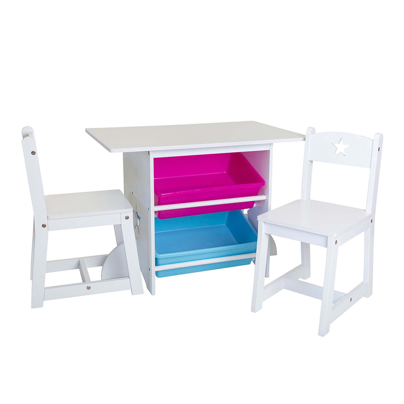 Mia Kids Table and Chair Set with Large Storage Bins