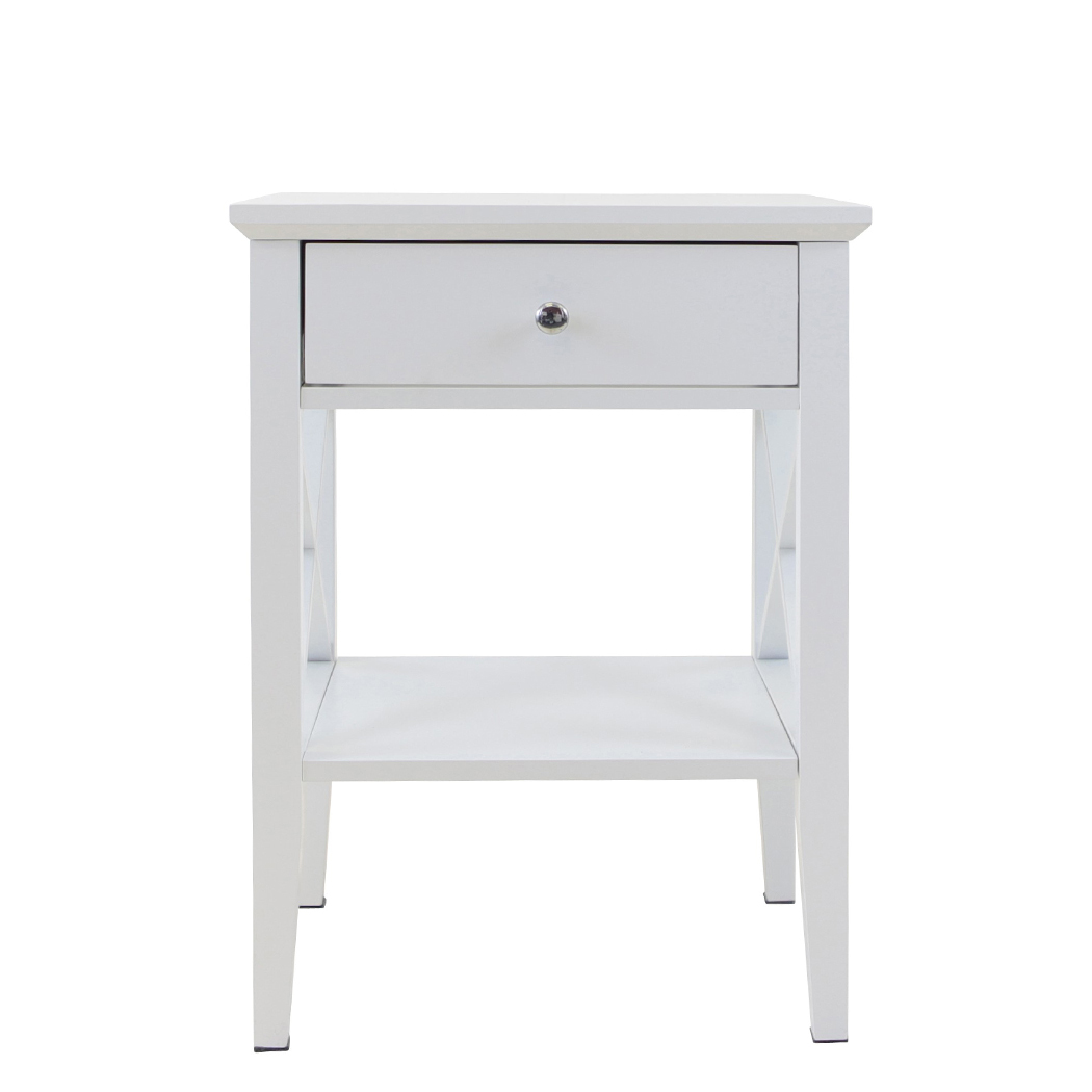 Long Island 1 Drawer Side Table White