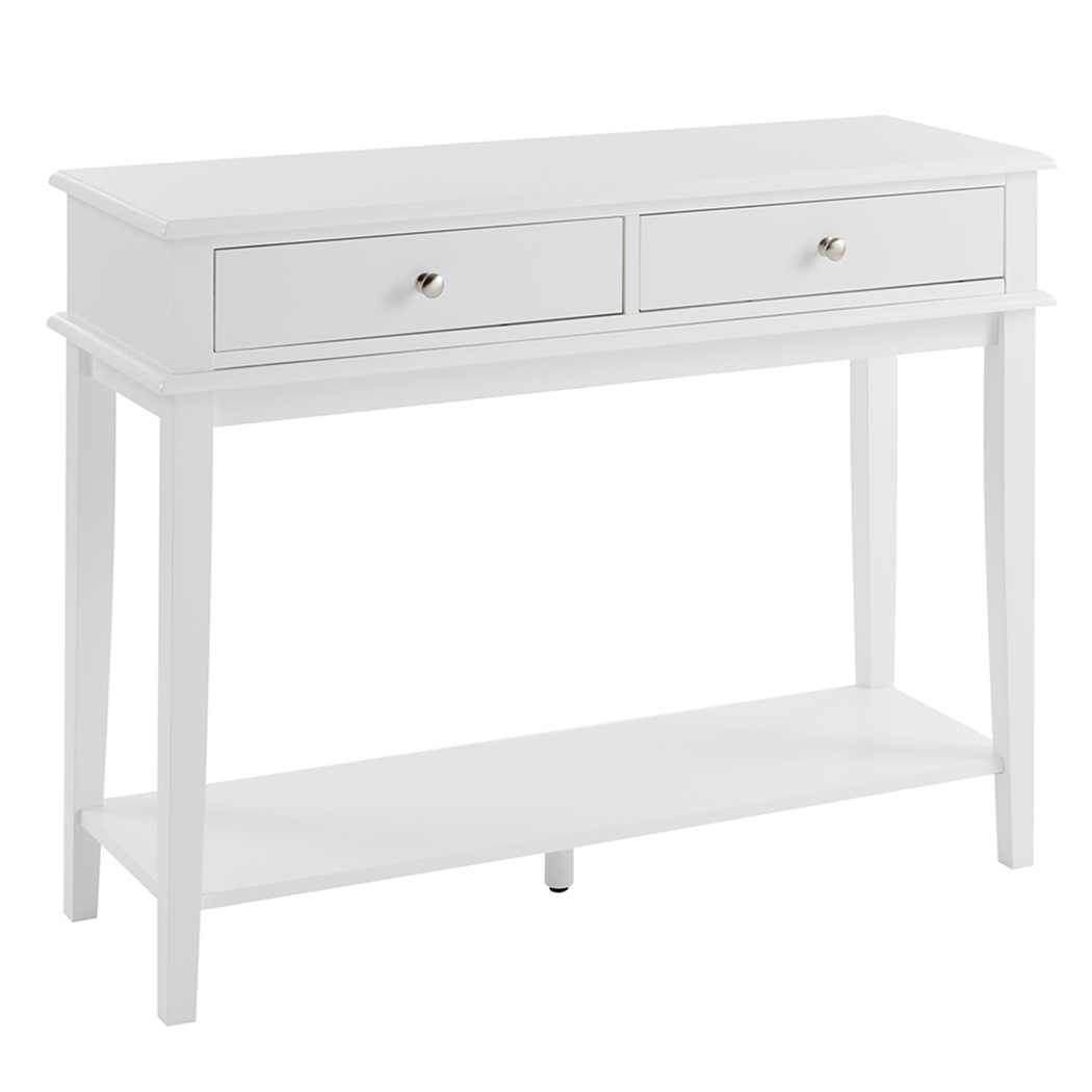 Chloe 2 Drawer Console Table White