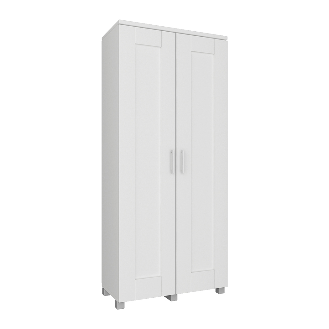 Montreal 2 Door Broom Cupboard White