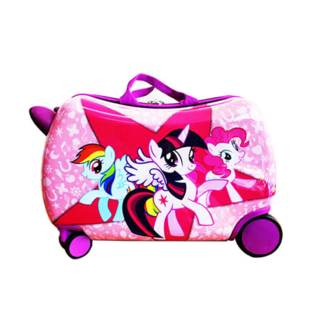  SkyAir Kids Ride On Rolling Luggage Suitcase Light Pink