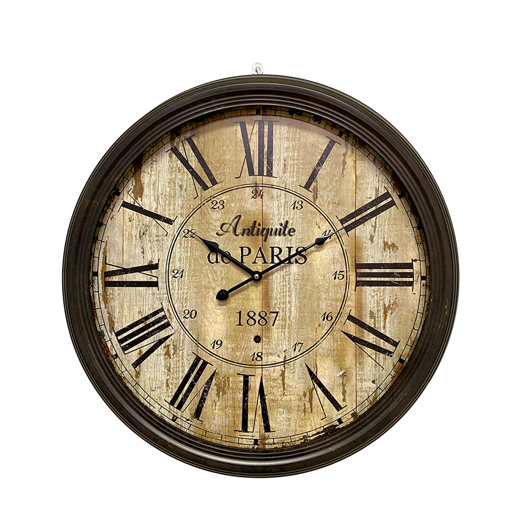 Antiquite De Paris Vintage Metal Frame Wall Clock 60cm