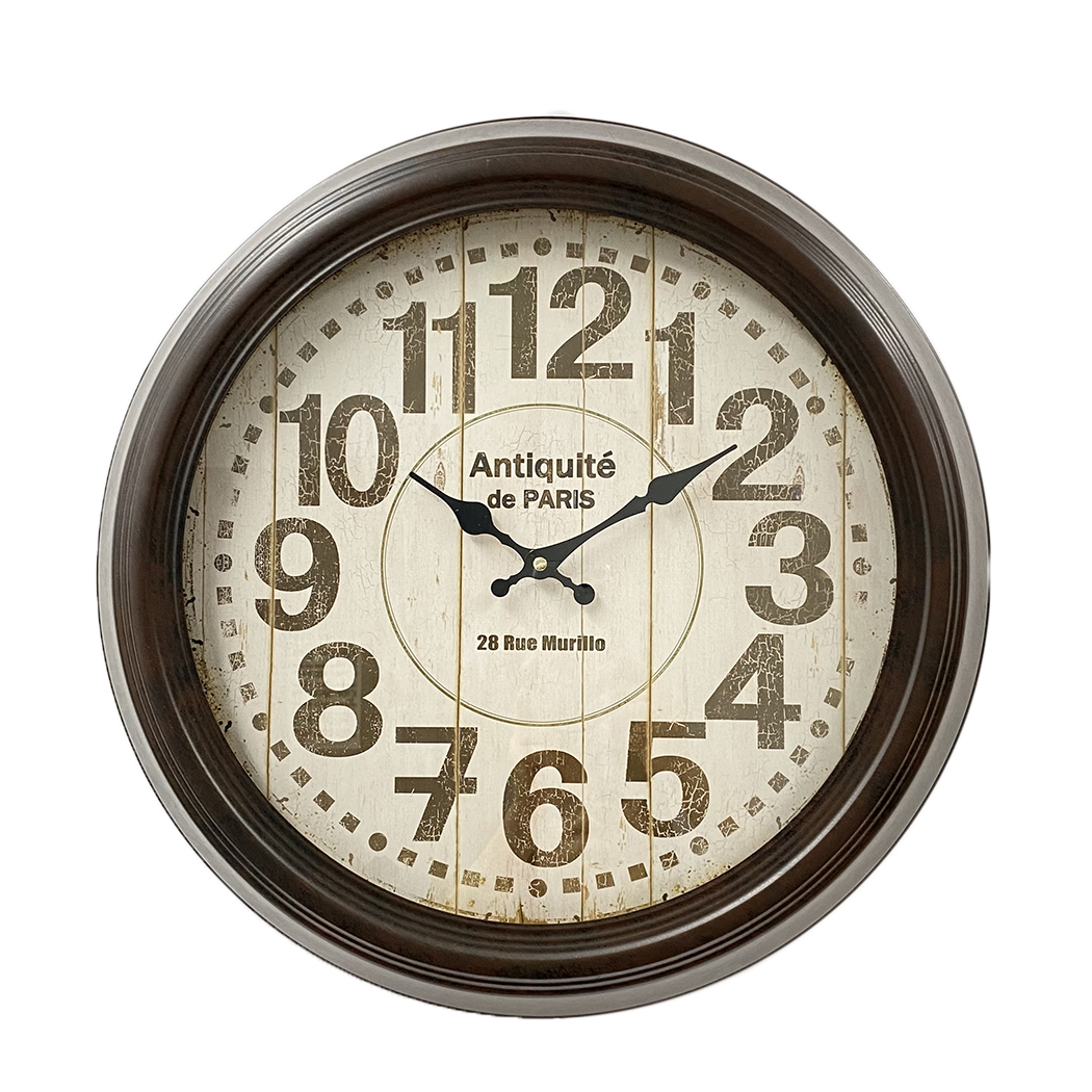 Antiquite Clock French Country Metal Frame Wall Clock 47cm