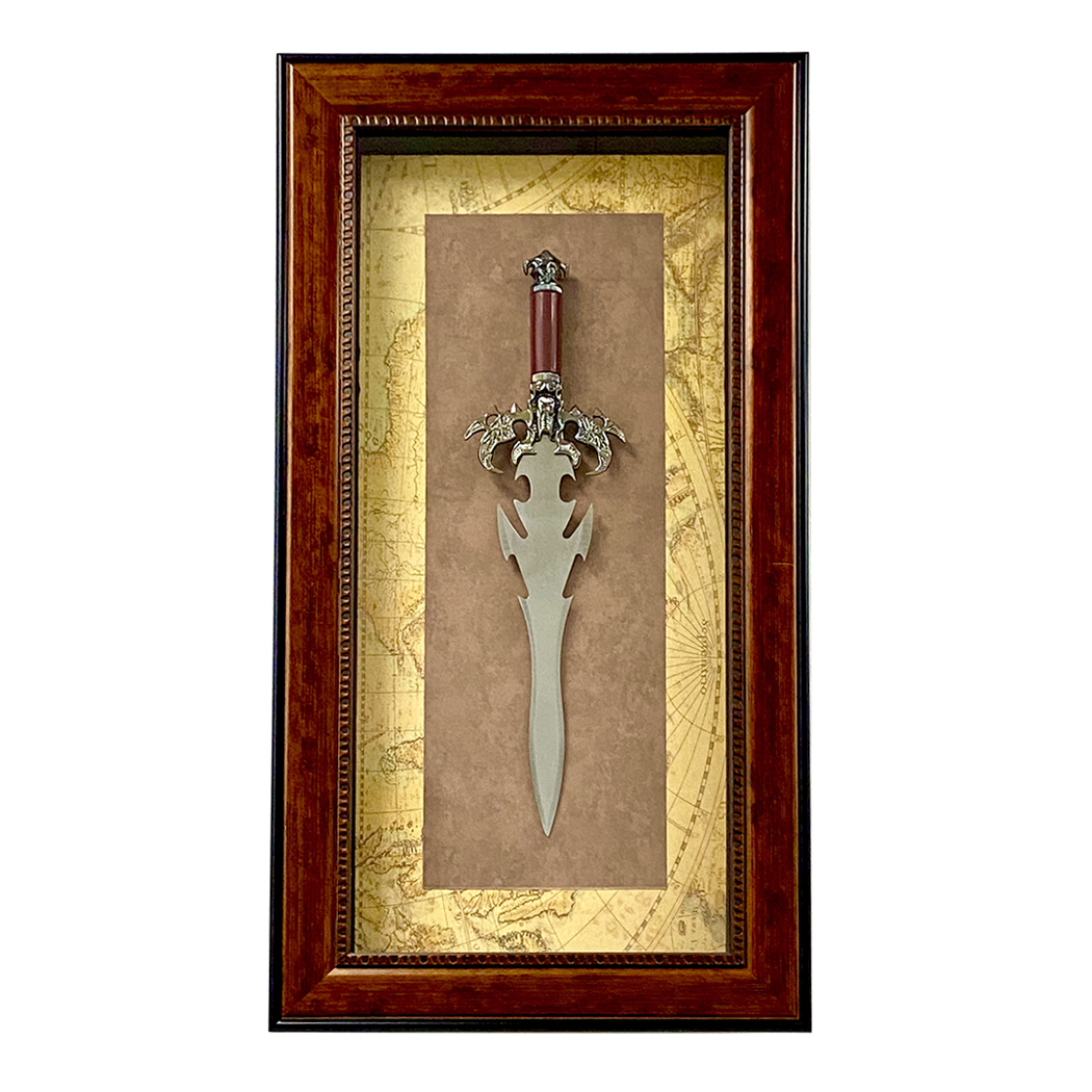 Home Decor Antique Metal Sword Timber Frame with Glass Face