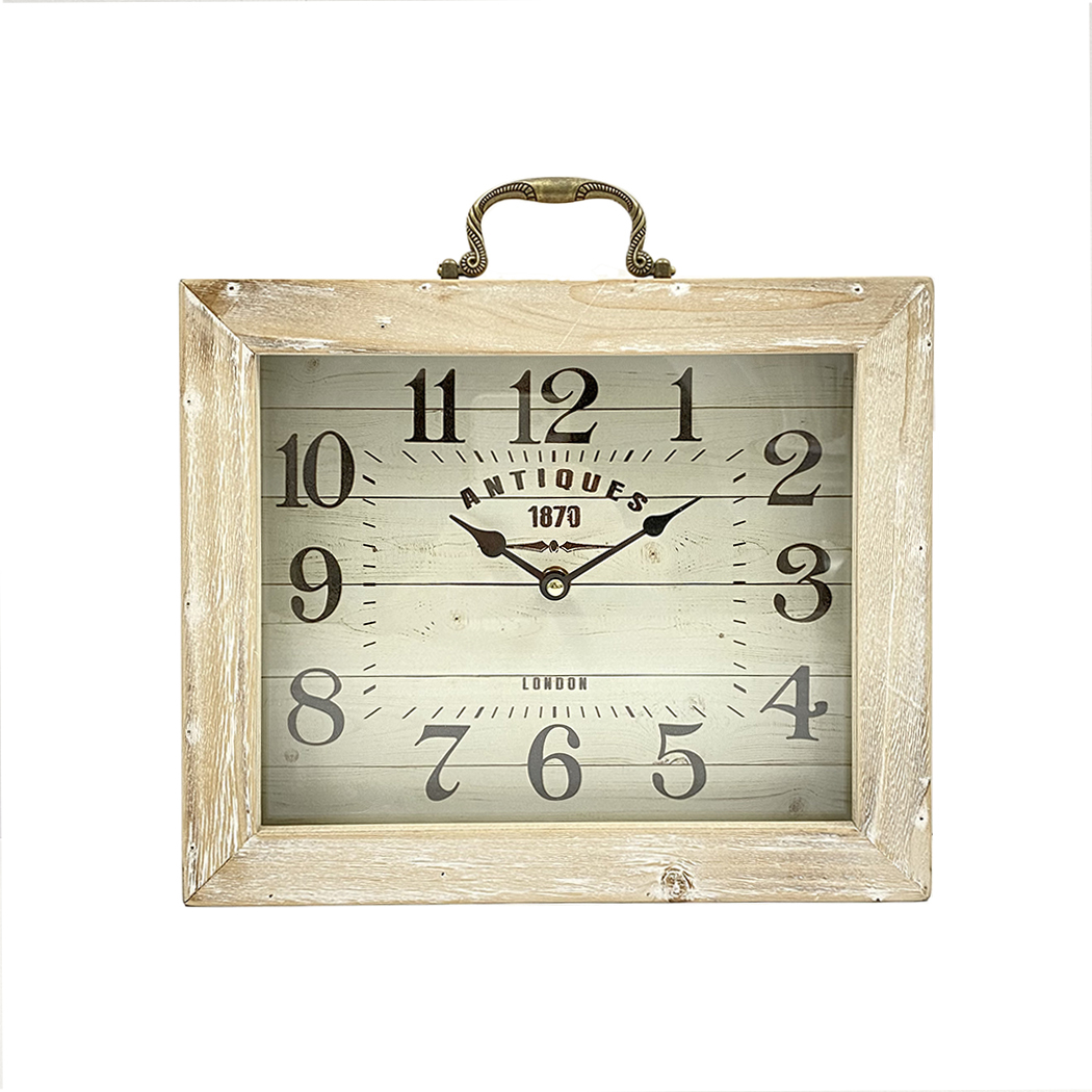 Classical Wooden Square Table Clock 30cm