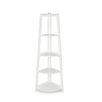 Hawaii 5 Tier Diplay Ladder Corner Shelf Rack White