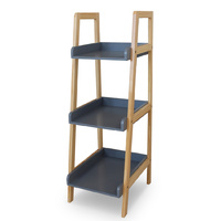 Hilka 3 Tier Display Ladder Shelf Grey