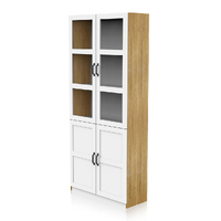 Hekman Display Bookcase Cabinet with Doors White