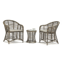 Florida 2 Seater PE Rattan Outdoor Lounge Set Coffee Table & Chairs