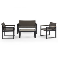 Avalon Outdoor 4 Seater Lounge Set with Sofa Coffee Table Chairs