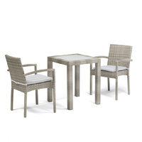 Belgium PE Rattan Outdoor Dining Table Set Natural