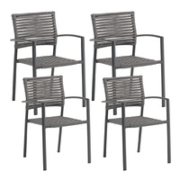 Manado Outdoor Dining Chairs Grey (Set of 4) 